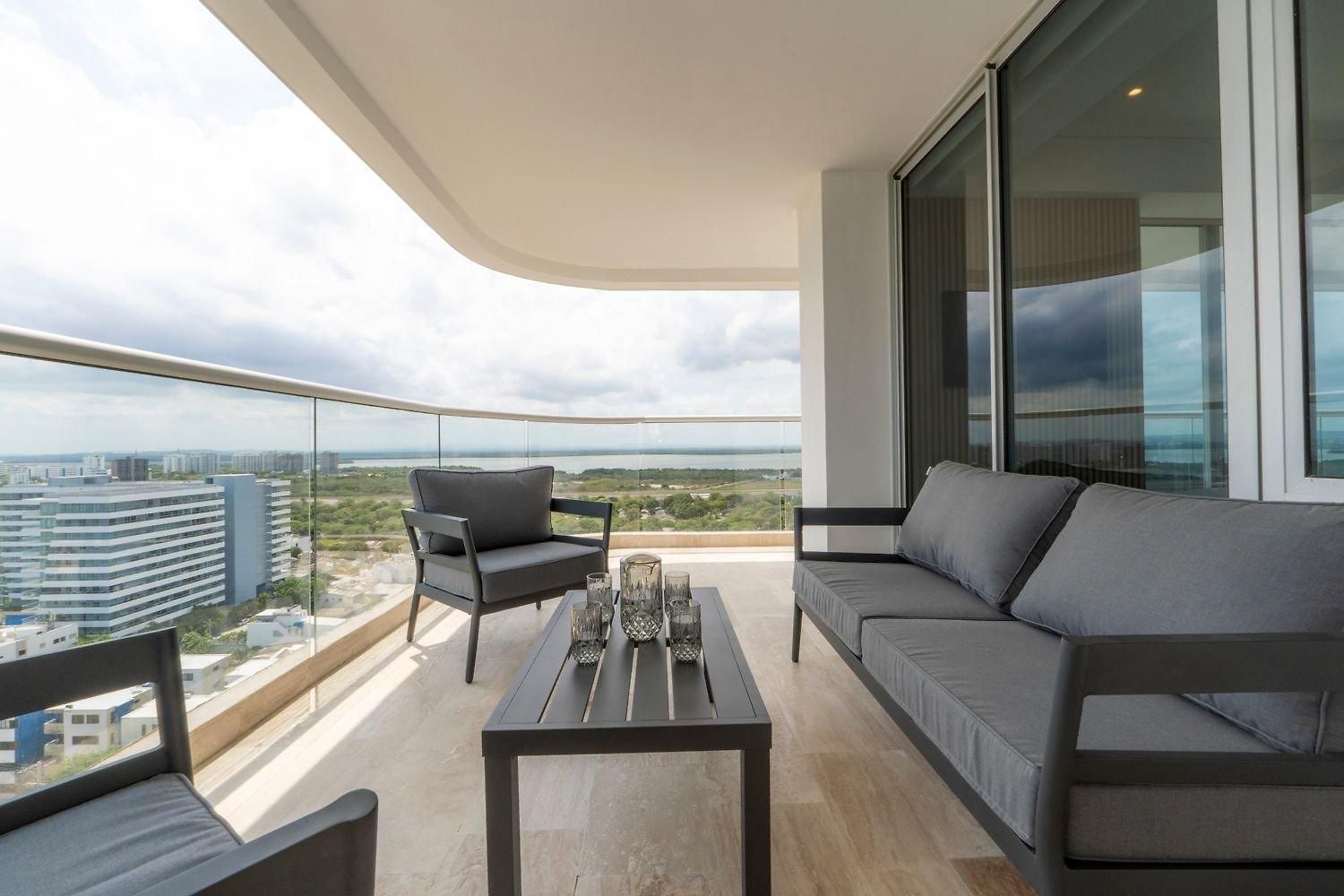 Cb1629 | Moderna Con Vista 180 Mar Ciudad Apartamento Cartagena
